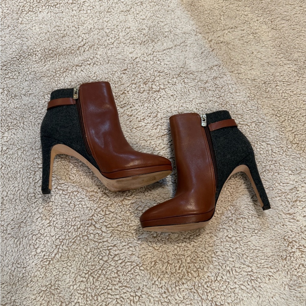 ANTONIO MELANI Brown and Black Ankle Booties